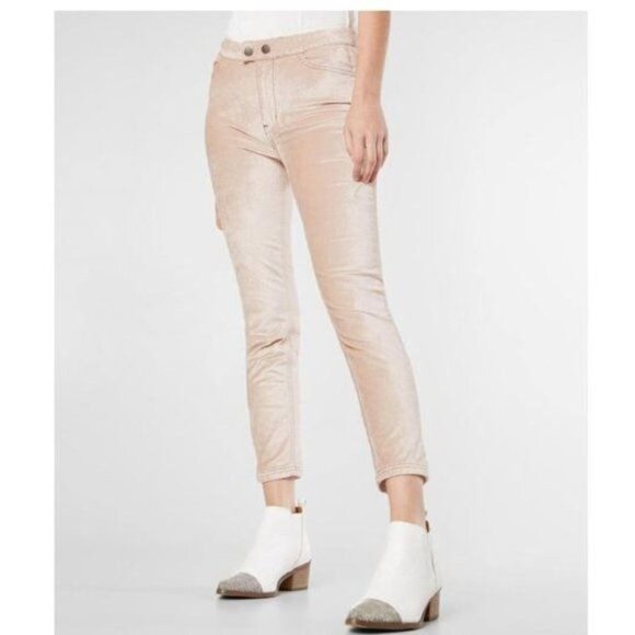 FREE PEOPLE Sweet Jane Velvet Skinny Stretch Pant - 25 - Picture 1 of 9